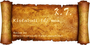 Kisfaludi Tímea névjegykártya